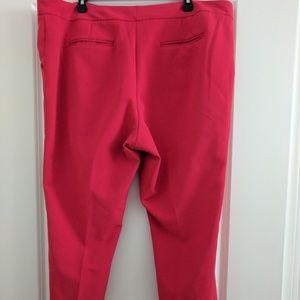Red ankle pants